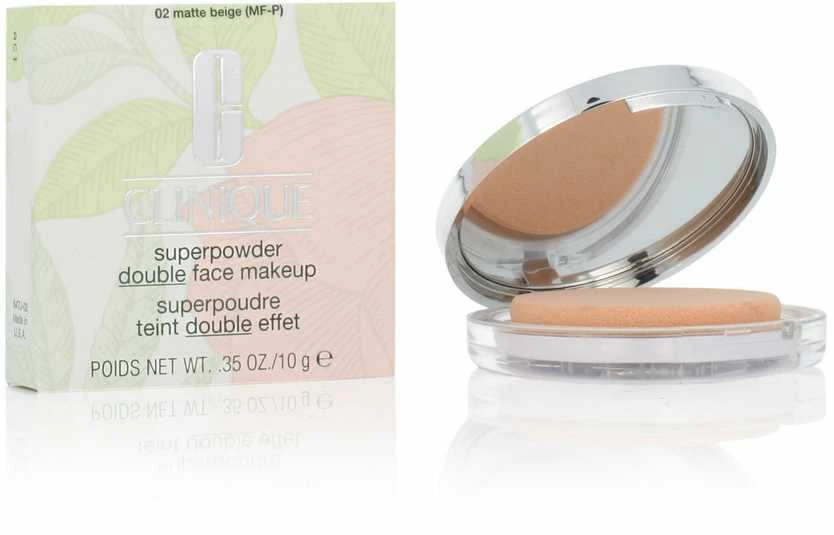 Clinique Superpowder Double Face Powder kompaktinė pudra, atspalvis: 02 Matte rusvai gelsvas, 10 g
