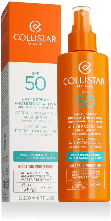 "Collistar Active Apsauga nuo saulės" apsauginis pienelis nuo saulės Spf50 200ml