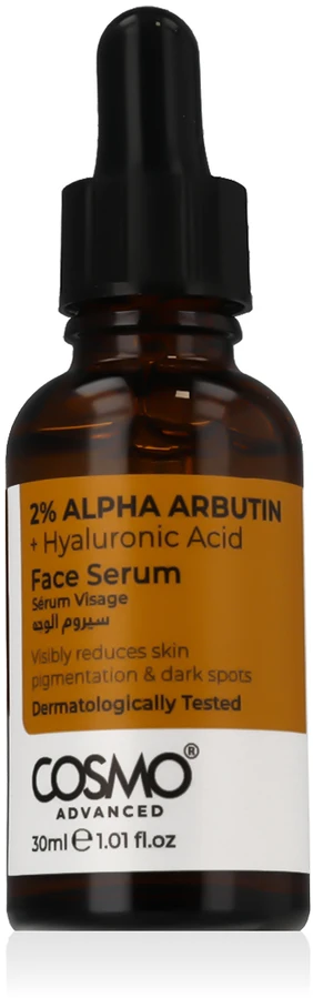 COSMO ADVANCED Alpha Arbutin 2% + Hyaluronic Acid Face Serum 30 ml