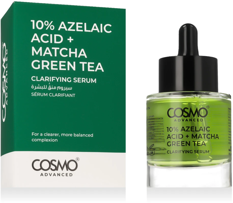 COSMO ADVANCED Gaivinantis Serum 10% Azelaic Acid + Matcha Žalias Tea 40 ml