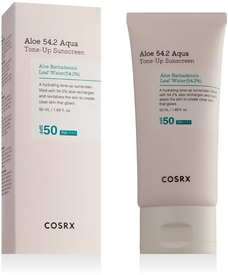 Cosrx Aloe 54.2 Aqua tone-up apsauga nuo saulės su SPF50+ 50ml