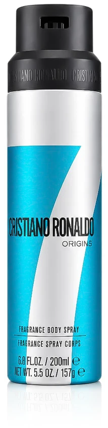 Cristiano Ronaldo CR7 Origins Fragrance Body Purškiklis purškiamas dezodorantas vyrams, 200 ml
