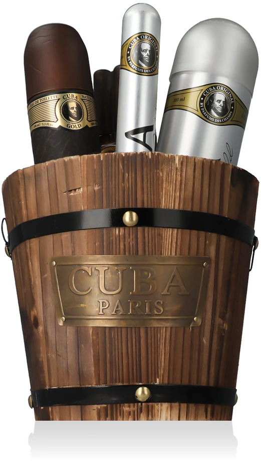 Cuba Gold rinkinys vyrams (EDT, 100 ml + priemonė po skutimosi, 100 ml + dezodorantas, 200 ml + EDT, 35 ml)