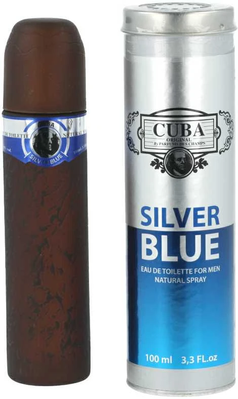 Cuba Sidabrinis Mėlyna EDT tualetinis vanduo vyrams, 100 ml