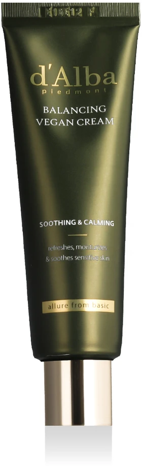 d'Alba Soothing & Calming Balancing Vegan Kremas veido kremas jautriai odai, 55 ml