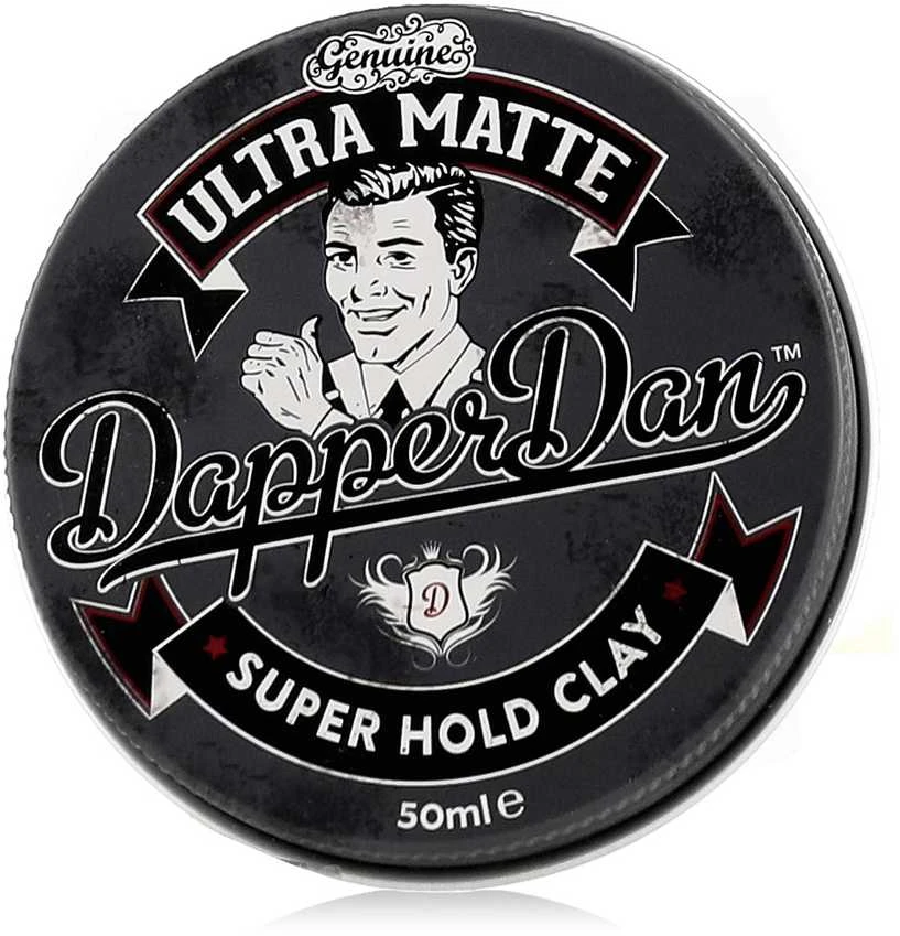 Dapper Dan Ultra Matte Super Hold Clay Itin stiprios fiksacijos matinis modeliavimo molis, 50 ml
