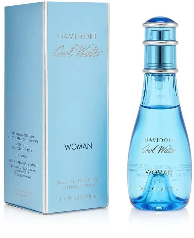 Davidoff Cool Water Woman EDT tualetinis vanduo moterims, 50 ml