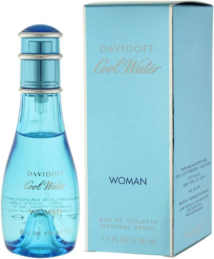 Davidoff Cool Water Woman EDT tualetinis vanduo moterims, 50 ml