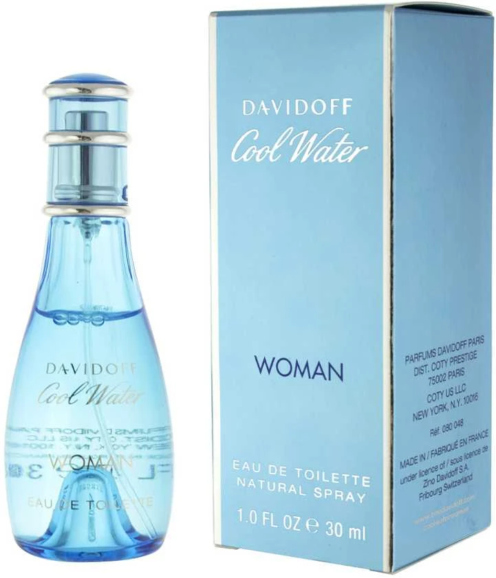 Davidoff Cool Water Woman EDT tualetinis vanduo moterims, 30 ml