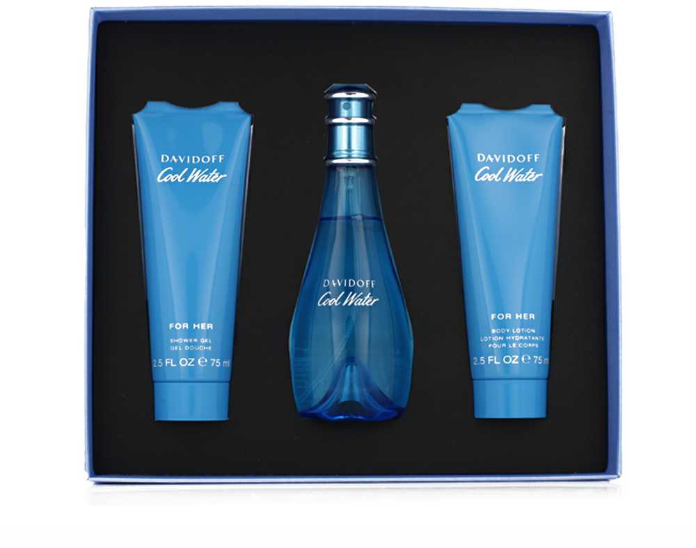 Davidoff Cool Vanduo for Women EDT 100 ml + SG 75 ml + BL 75 ml (woman)