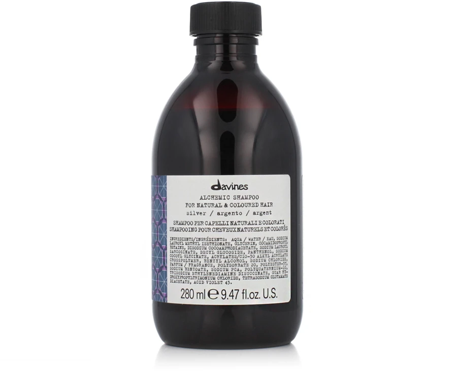 Davines ALCHEMIC Šampūnas Sidabrinis dažantis šampūnas šviesiems plaukams, 280 ml