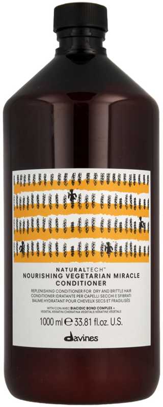 Davines NATURALTECH maitininantis Vegetarian Miracle Conditioner kondicionierius su keratinu, 1000 ml