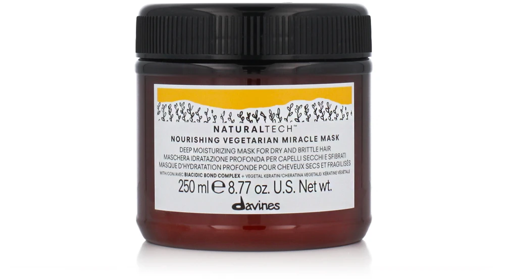Davines NATURALTECH maitininantis Vegetarian Miracle Mask maitinanti kaukė su keratinu, 250 ml