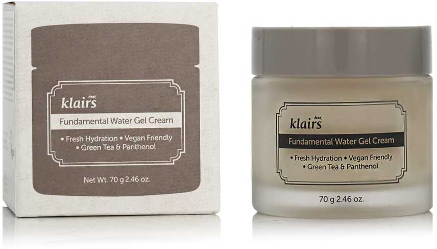 Klairs Fundamental Vanduo Gel Kreminis gelinės tekstūros drėkinantis veido kremas, 70 g