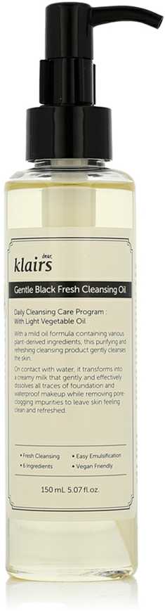 Dear Klairs Klairs Gentle Juodas Fresh Cleansing Oil gaivus valomasis aliejus veidui, 150 ml