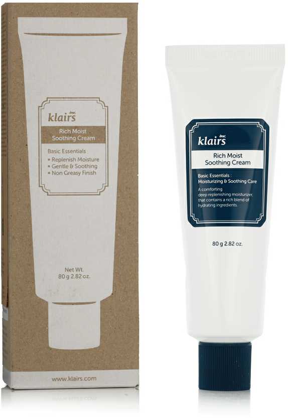 Klairs Rich Moist Shooting Kreminis raminantis ir drėkinantis veido kremas, 80 ml