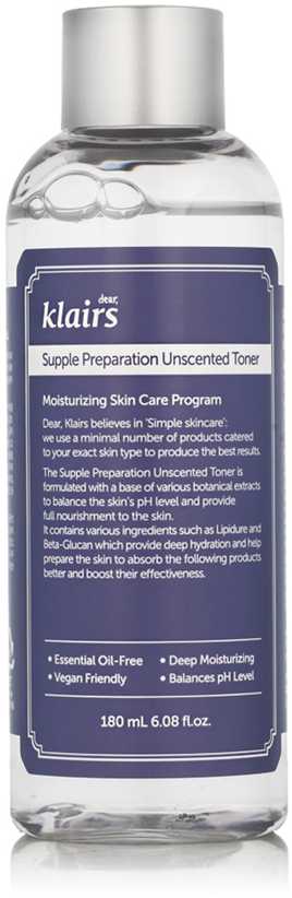 "Klairs Supple Preparation" tonikas be kvapo 180ml