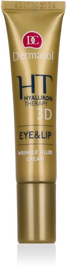 Dermacol 3D Hyaluron Therapy Eye&Lip Wrinkle Filler Kreminis Paakių kremas moterims, 15 ml
