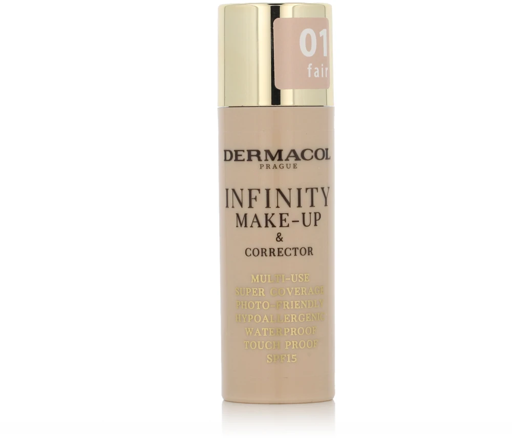 Dermacol „Infinity“ itin dengiamas makiažo ir korektoriaus pagrindas (daugiafunkcis itin dengiantis vandeniui atsparus makiažas) 20 g