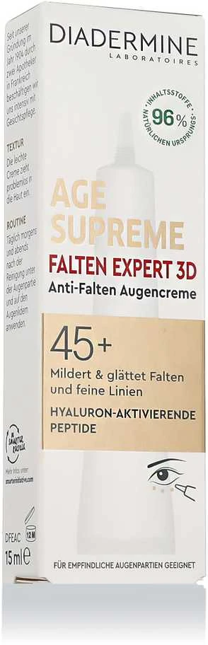 Diadermine Age Supreme Wrinkle Expert 3D Paakių kremas Paakių kremas
