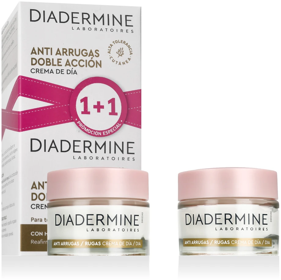 "Diadermine" dvigubo poveikio dieninis kremas nuo raukšlių 50 ml 2 dalių rinkinys