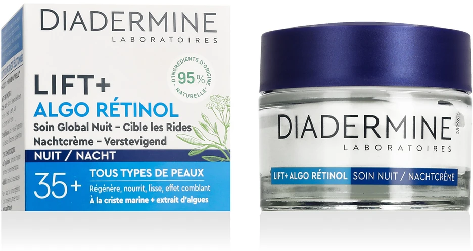 Diadermine Lift+ Phytoretinol Anti-Age Advanced Night Kremas 35+ naktinis odos kremas, 50 ml