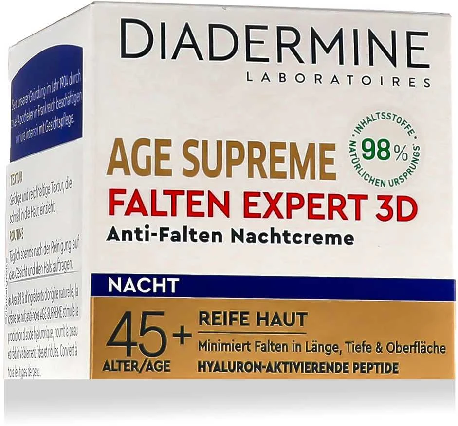 Diadermine Age Supreme Wrinkle Expert 3D Night Kremas Night Skin Kremas