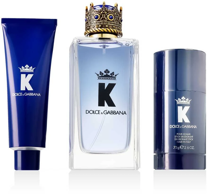 Dolce&Gabbana Dolce & Gabbana K Giftset rinkinys vyrams (EDT, 100 ml + dušo gelis, 50 ml + pieštukinis dezodorantas, 75 g)