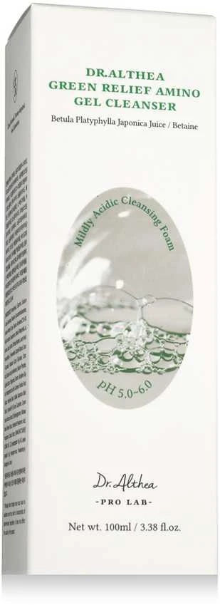 Dr. Althea Green Relief Amino Gel Cleanser Raminantis gelinis prausiklis, 100 ml