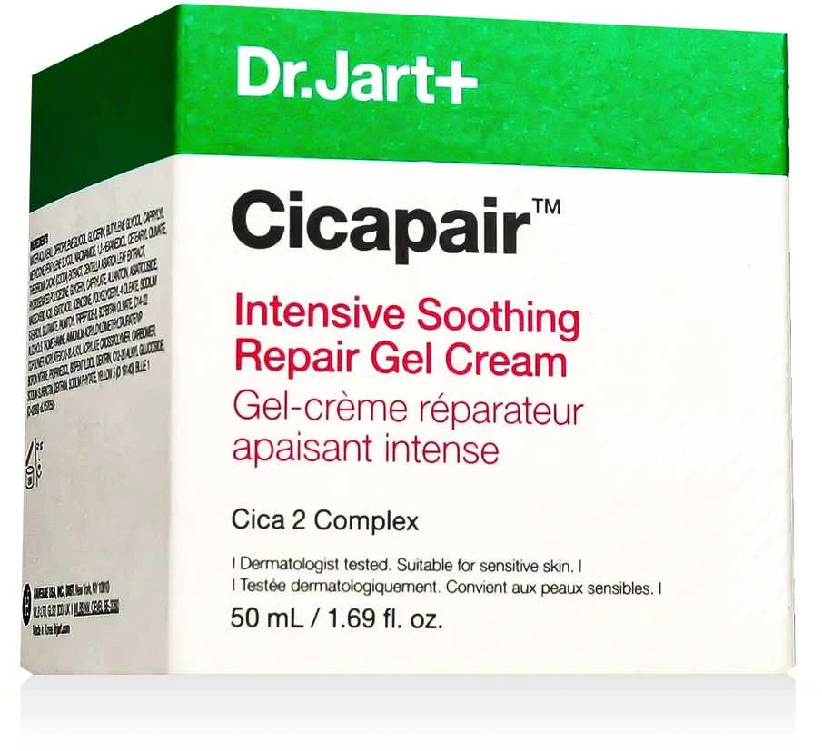 Dr. Jart+ Cicapair Intensive Soothing Repair Gel Kreminis gelinis kremas sausai, į raudonį linkusiai odai, 50 ml