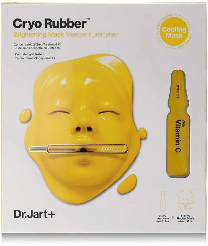 Dr. Jart+ Dr Jart Cryo Vitamin C Rubber Brightening Mask skaistinamoji lakštinė veido kaukė, 1 vnt.