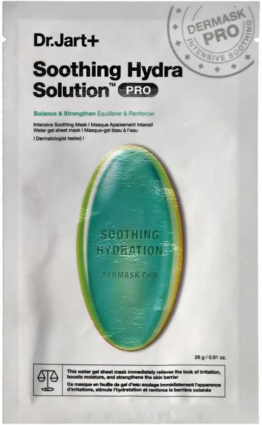 Dr. Jart+ Dermask Pro Soothing Hydra Solution Intensive Soothing Mask regeneruojamoji ir drėkinamoji veido kaukė, 26 g