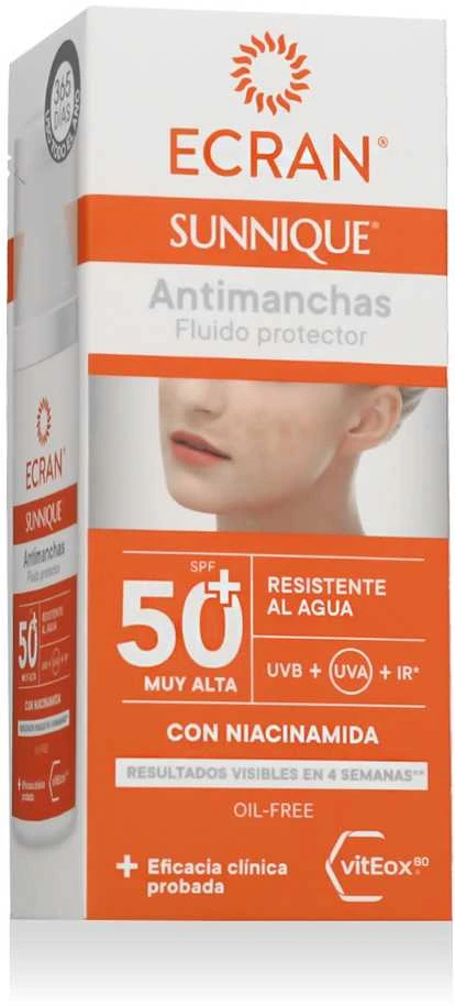 Ecran Sunnique Antimanchas Fluido Protector Spf50+ Apsaugantis nuo UV spindulių fluidas 50ml
