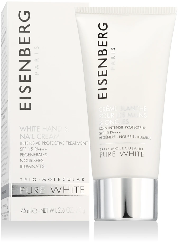 Eisenberg Pure Baltas Hand & Nail Kreminis šviesinantis rankų ir nagų kremas, 75 ml