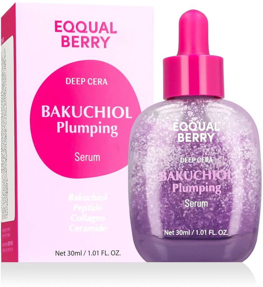 Eqqualberry Deep Cera Bakuchiol Plumping Serum Skin Serum, 30 ml