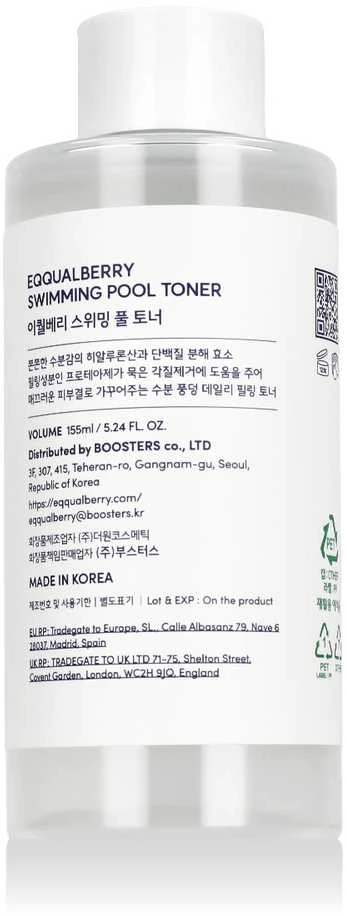 Eqqualberry Swimming Pool Toneris šveičiantis ir drėkinantis tonikas veidui, 155 ml