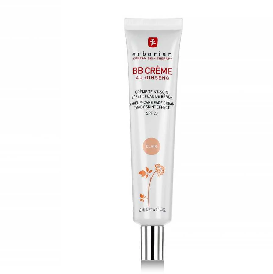 Veido kremas Erborian BB Crème Au Ginseng SPF20, 40 ml, spalva: Clair