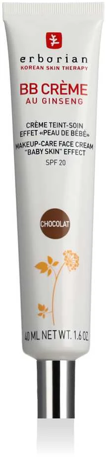 Erborian BB veido kremas su ženšenio ekstraktu ir SPF 20, spalva: Chocolate, 40 ml