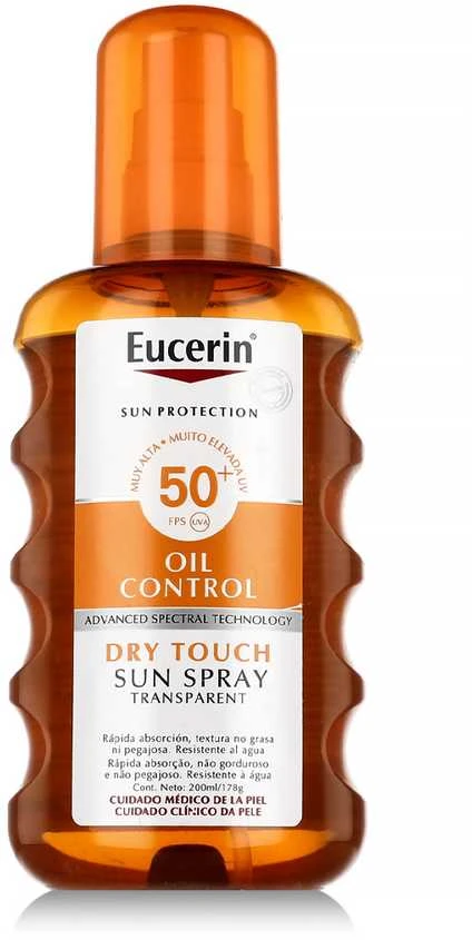 Eucerin Transparent Sensitive Protect SPF 50 skaidrus purškalas nuo saulės, 200 ml