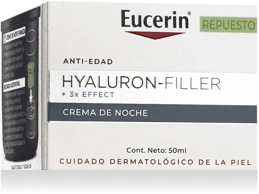 Eucerin Hyaluron-Filler +3x Effect Night Kreminis Refill naktinis kremas papildymo pakuotė, 50 ml