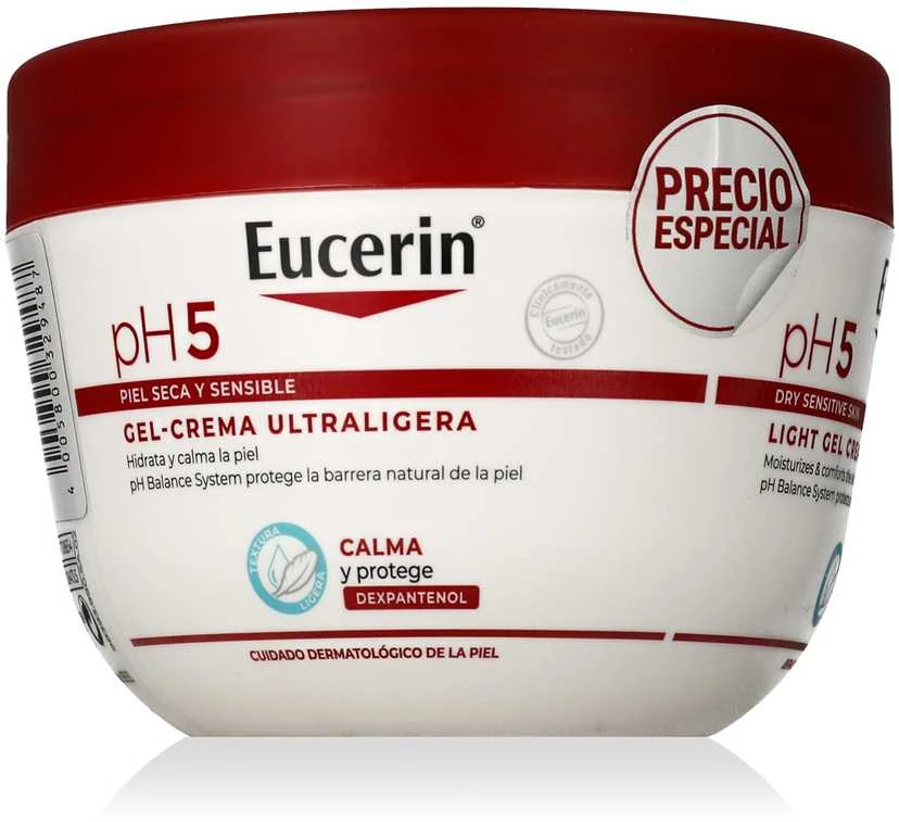"Eucerin PH5 Ultralight Kreminis-Gel" Padeda atkurti odos pH lygį ir drėkina odą net iki 24 val. 350 ml