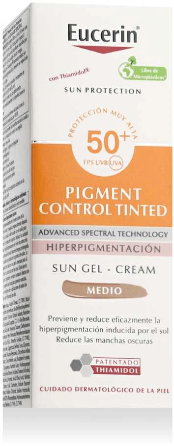 EUCERIN Pigment Control SPF50+ apsauginis kremas nuo saulės su spalva| spalva: medium, 50 ml