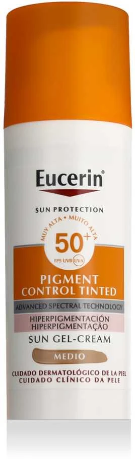 EUCERIN Pigment Control SPF50+ apsauginis kremas nuo saulės su spalva| spalva: medium, 50 ml