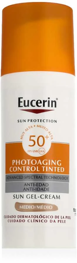 Apsauginis kremas nuo saulės Eucerin Sun Photoaging Control Tinted SPF 50+ Medium, 50 ml
