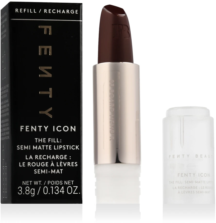 Fenty Beauty Icon Semi Matte Kreminis Lipstick Refill lūpų dažai-papildymas, atspalvis: 03 Bored Member, 3.8 g