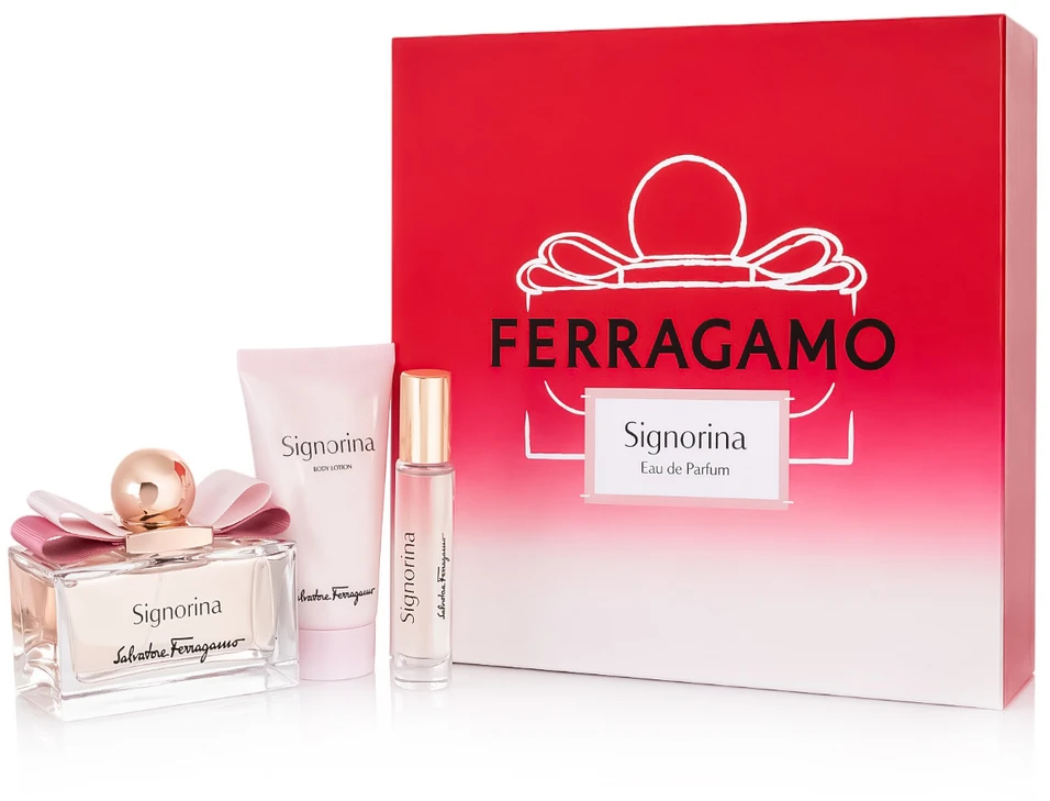 Salvatore Ferragamo Signorina rinkinys moterims (EDP, 100 ml + kūno losjonas, 50 ml + EDP, 10 ml)