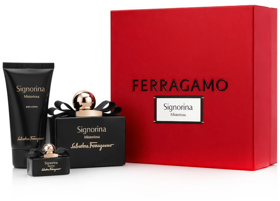 Salvatore Ferragamo Ferragamo Signorina Misteriosa EDP rinkinys moterims (EDP 100 ml + EDP 5 ml + Losjonas kūnui 50 ml)