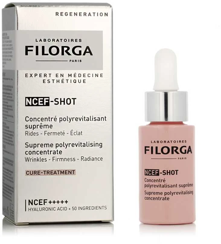 Filorga Ncef-Shot Supreme Poly Revitalizing Concentrate intensyvaus poveikio gaivinamasis veido serumas 15ml