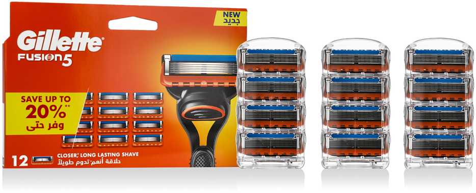 Gillette Fusion rankinės kasetės, 12 vnt.
