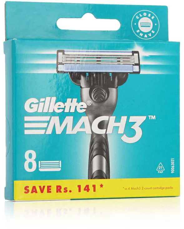 "Gillette Mach3" papildymas 8 vienetai